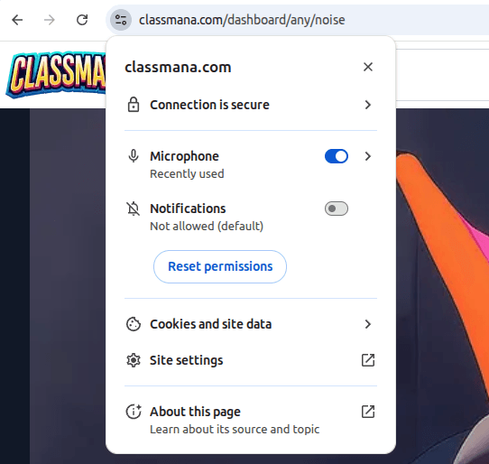 Разрешения за микрофон в Chrome