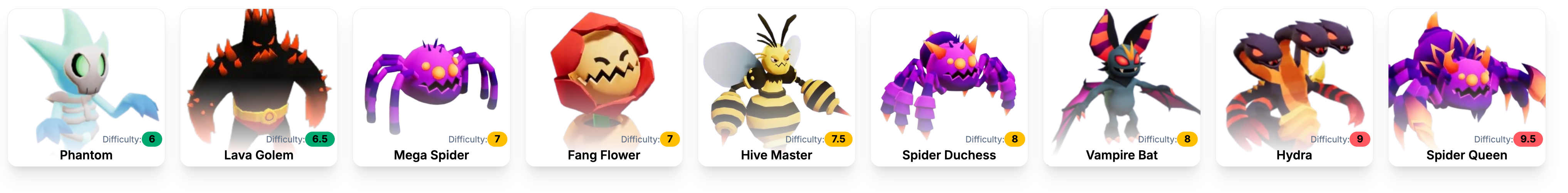 Екран за избор на чудовище